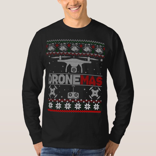 Drone Mas Gift Para Suéter Feio De Natal (Frente)