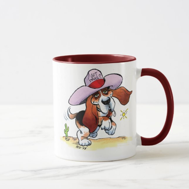 Drool obtido Basset? Caneca da campainha (Direita)
