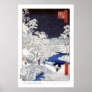 Drum Bridge at Meguro Poster