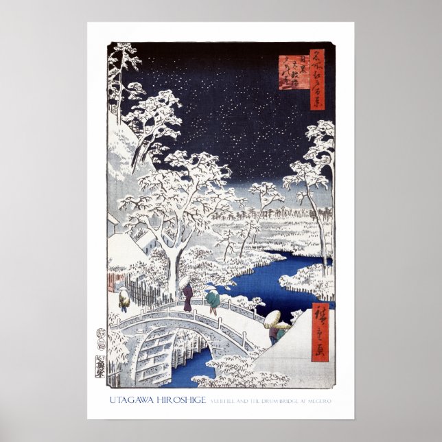 Drum Bridge at Meguro Poster (Frente)