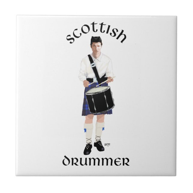 Drummer Escocês - Kilt Azul (Frente)