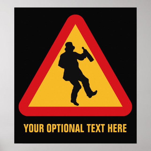 Drunk Warning custom poster (Frente)