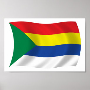 Druze Flag Poster Impressão