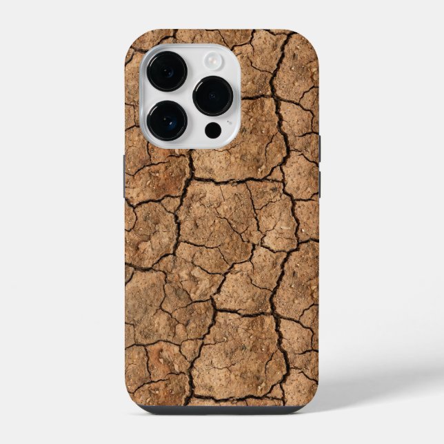 Dry Cracked Earth Texture iPhone Case (Verso)