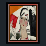 Dryden Art Deco Fashion Impressão 16 x 20 ca. 1922<br><div class="desc">Incrível,  colorido. Art Deco Impressão por Helen Dryden</div>
