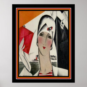 Dryden Art Deco Fashion Impressão 16 x 20 ca. 1922