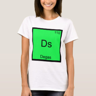 Ds - Degas Camiseta Símbolo de Elemento de Química