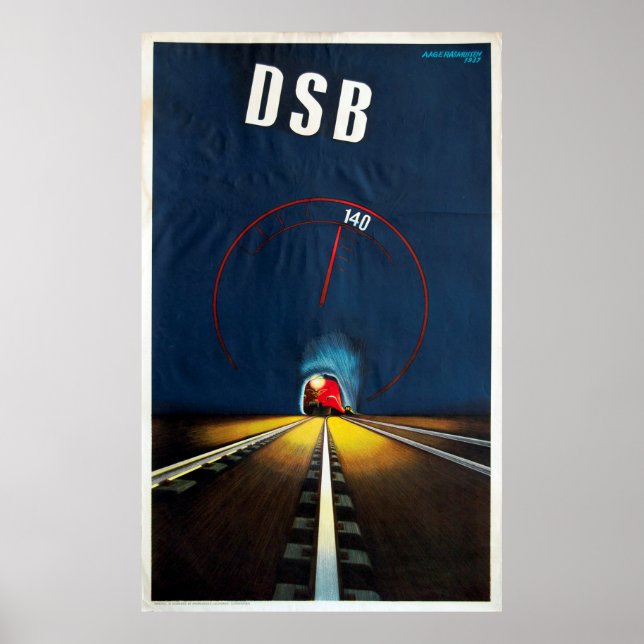 DSB Danish State Railways Poster (Frente)