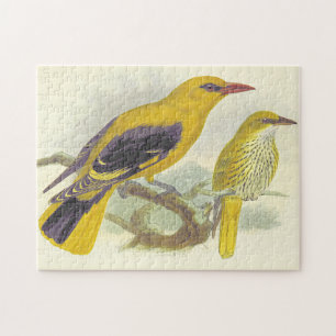 Duas Aves Enchidas, Estilo Vintage, Quebra-cabeça