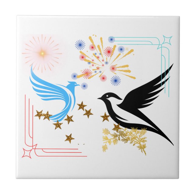 Duas Aves Majestosas (Frente)