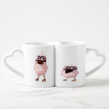 duas aves numa caneca