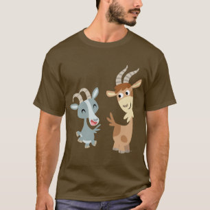 Duas Belas Boas Caricaturas Felizes Vai À Camisa