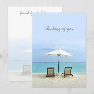 Duas Cadeias de Praia Separadas Cartões de Nota P