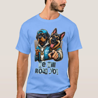 duas cadelas design de camiseta rock girl