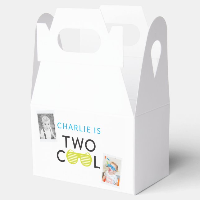 Duas Caixas de Favor de Festa de aniversário Legal (Aberto)