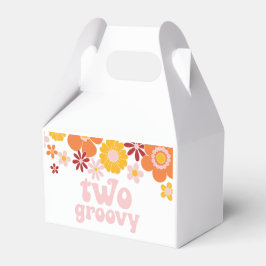 Duas Caixas de Favor Groovy Retro Floral para 2º a