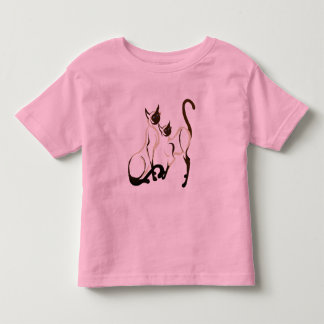 Duas camisas dos gatos Siamese