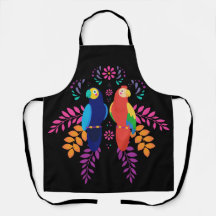 Duas cockatoes coloridas, uma azul e outra laranja