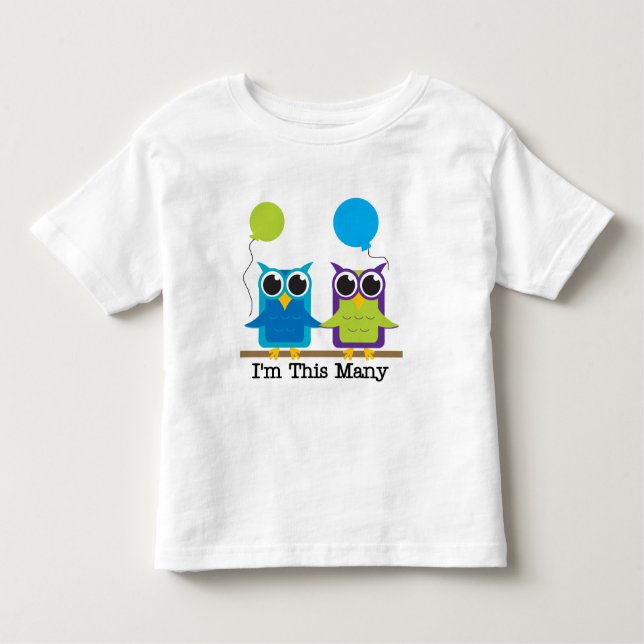 Duas corujas eu sou camiseta deste muito (Frente)