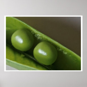 Duas ervilhas em uma arte do poster do vagem