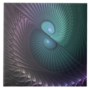 Duas espirais coloridas arte fractal abstrata mode