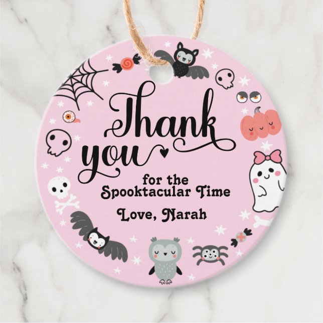 Duas Etiquetas de Favor Spooky (Frente)