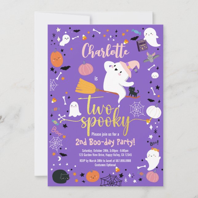 Duas Festas de Halloween de segundo aniversário de (Frente)