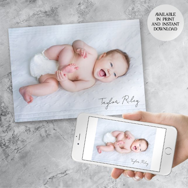 Duas Fotografias Obrigado Anúncio De Bebê (Criador carregado)