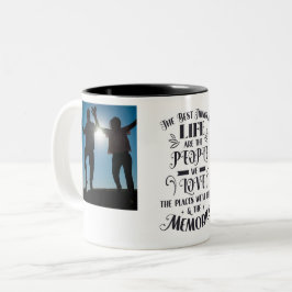 Duas fotos personalizadas caneca de fotos com as m