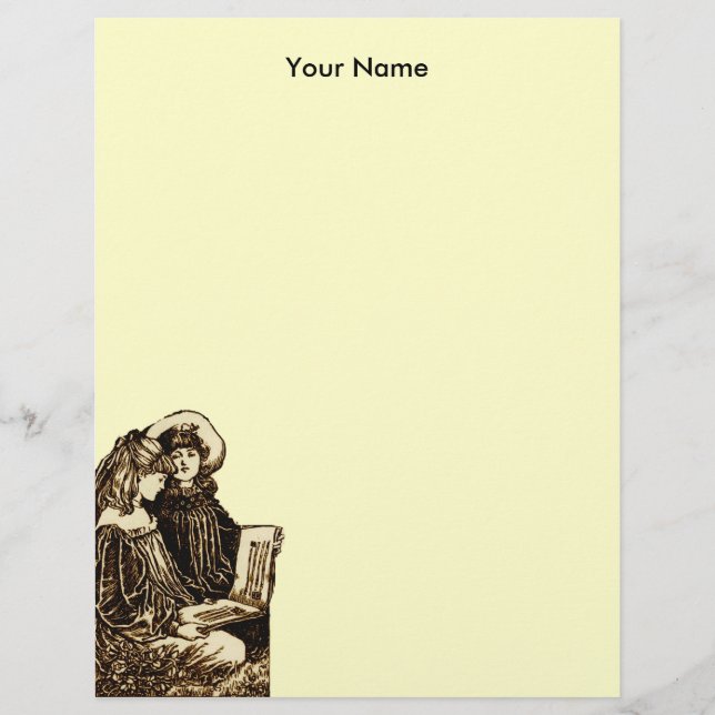 Duas Garotas Vintage Lendo (Frente)