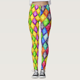 Duas Leggings de Moda de Pop de Ouros Mardi Gras