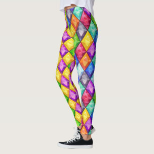 Duas Leggings de Moda de Pop de Ouros Mardi Gras