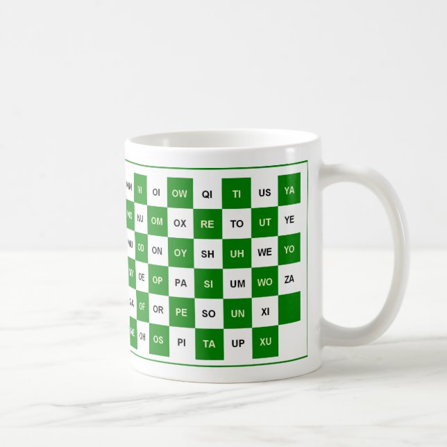 Duas letras de caneca em verde e branco (Direita)
