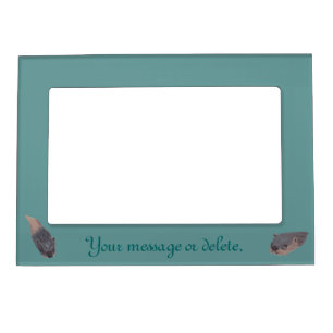 Duas lontras nadadoras seu quadro magnético da