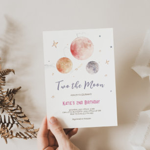 "Duas Luas" Convite de Aniversário do Espaço Exter