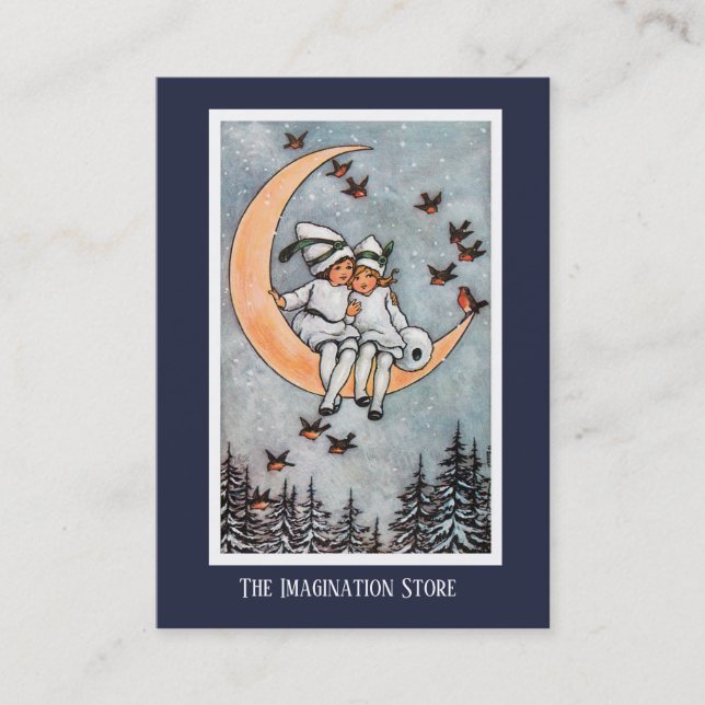 Duas meninas no cartão de visita imaginativo da (Frente)