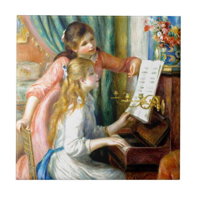 Duas meninas no piano - Pierre Auguste Renoir (Frente)