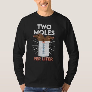 Duas Moles Por Litro Camiseta De Química Ciência