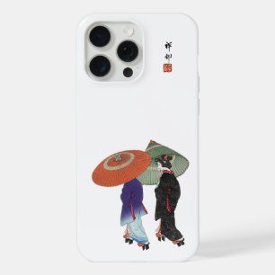 Duas mulheres japonesas vintage na chuva Ohara Kos