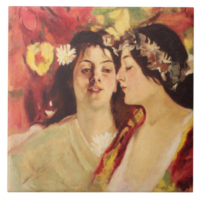 Duas musas de Primavera (por Stefan Luchian) (Frente)