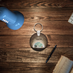 Duas pessoas na chaveiro do túnel