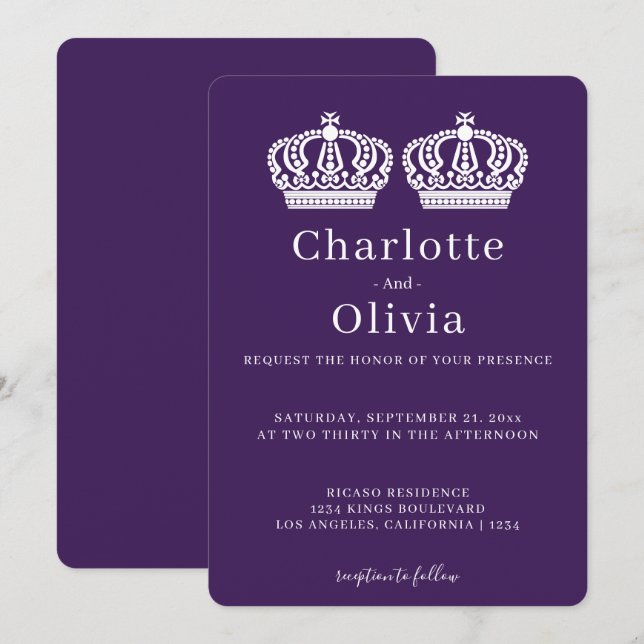 Duas Queens Fazem Uma Coroa De Par Que Foi Um Casa (Frente/Verso)