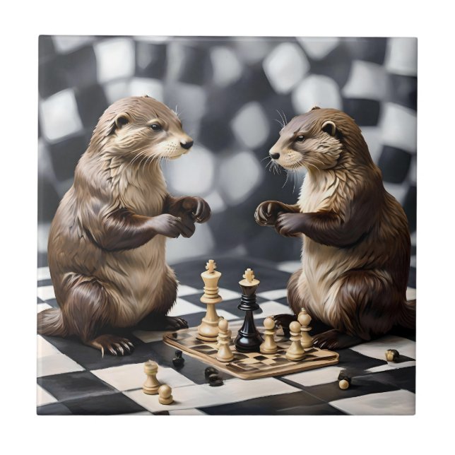 Duas Tartes Jogando Xadrez, (Frente)