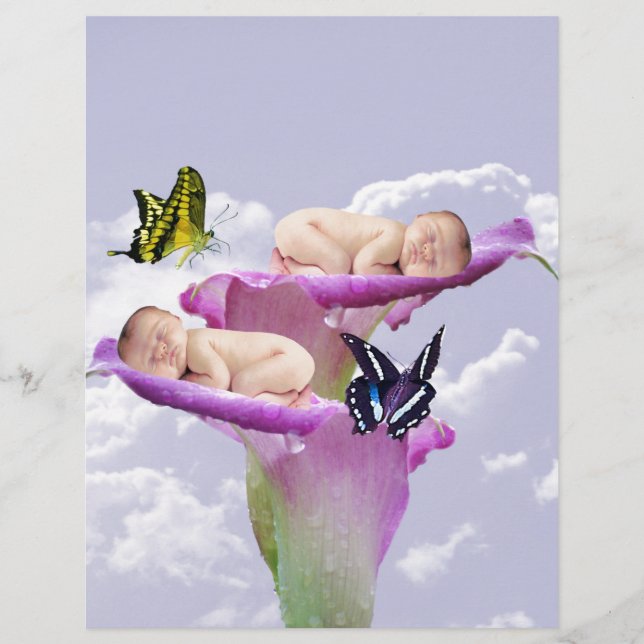 Duas vezes a alegria com o convite para chá de gêm (Frente)