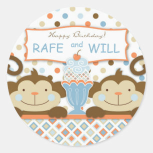 Duas vezes o adesivo dos meninos divertidos