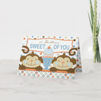 Duas vezes o cartão TY dos meninos divertidos