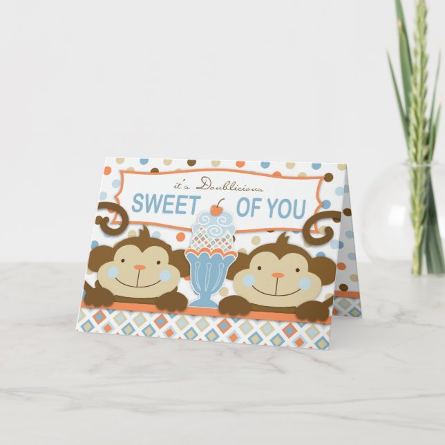 Duas vezes o cartão TY dos meninos divertidos (Frente)