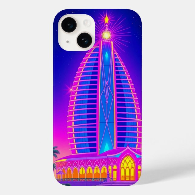 Dubai Burj Al Arab Neon Night - Dubai Mobile (Verso)