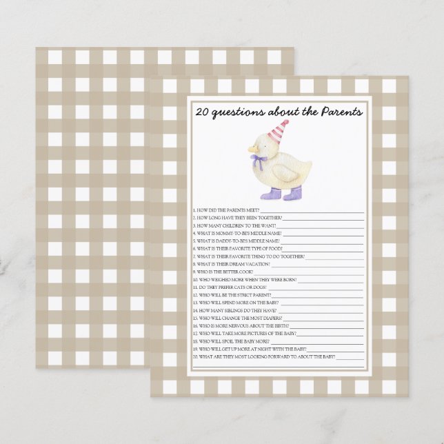 Duck - jogos - 20 perguntas sobre os pais (Frente/Verso)