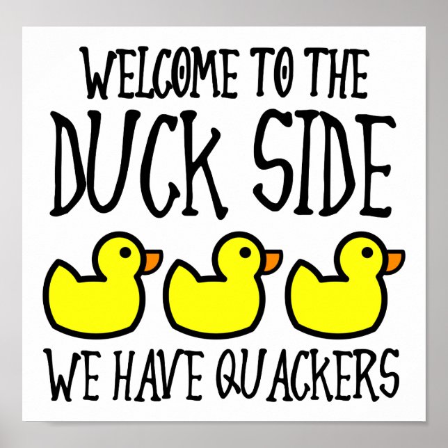 Duck Side Crackers Funny Poster (Frente)